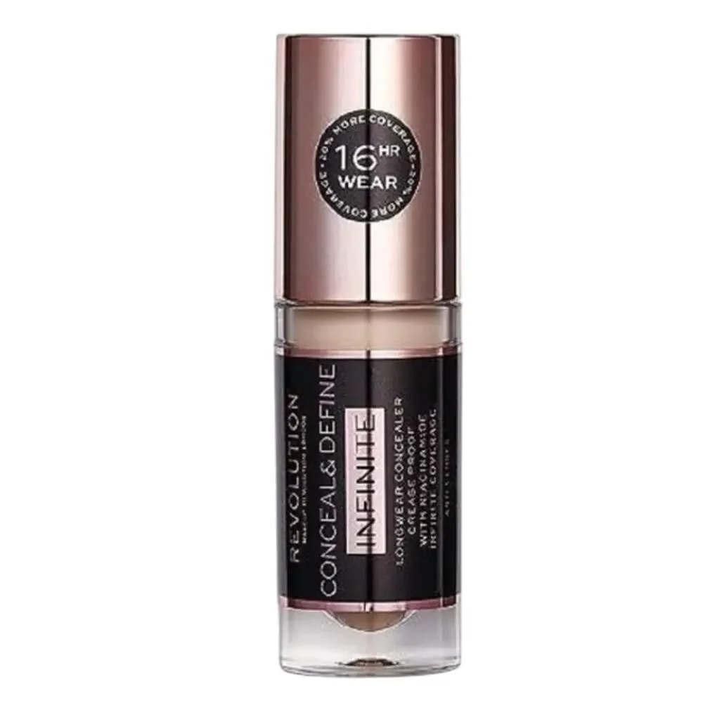 Revolution Conceal & Define Infinite Longwear Concealer, Niacinamide, C8, NWT